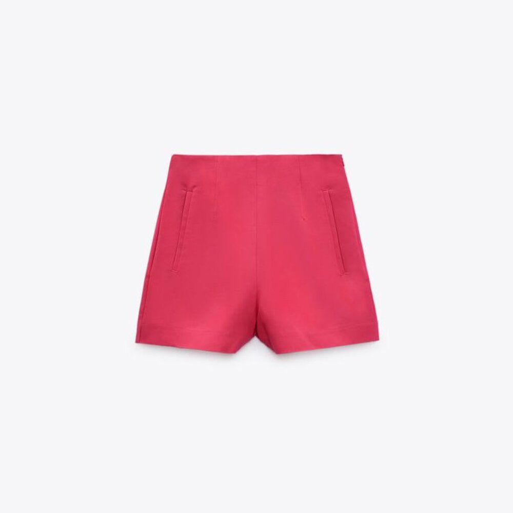 Worn once, Zara, S, HIGH WAISTED SHORTS, S, Fuchsia, Ref 1608/163